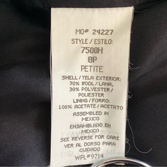 Sag Harbor Womens Wool Blazer Size 8 Gray Single Breasted Lined Preppy Academia - Picture 6 of 6